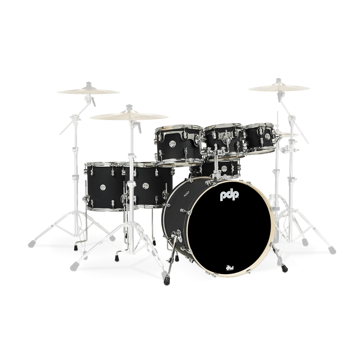 PDP Concept Maple 7-Piece Shell Pack - Satin Black
