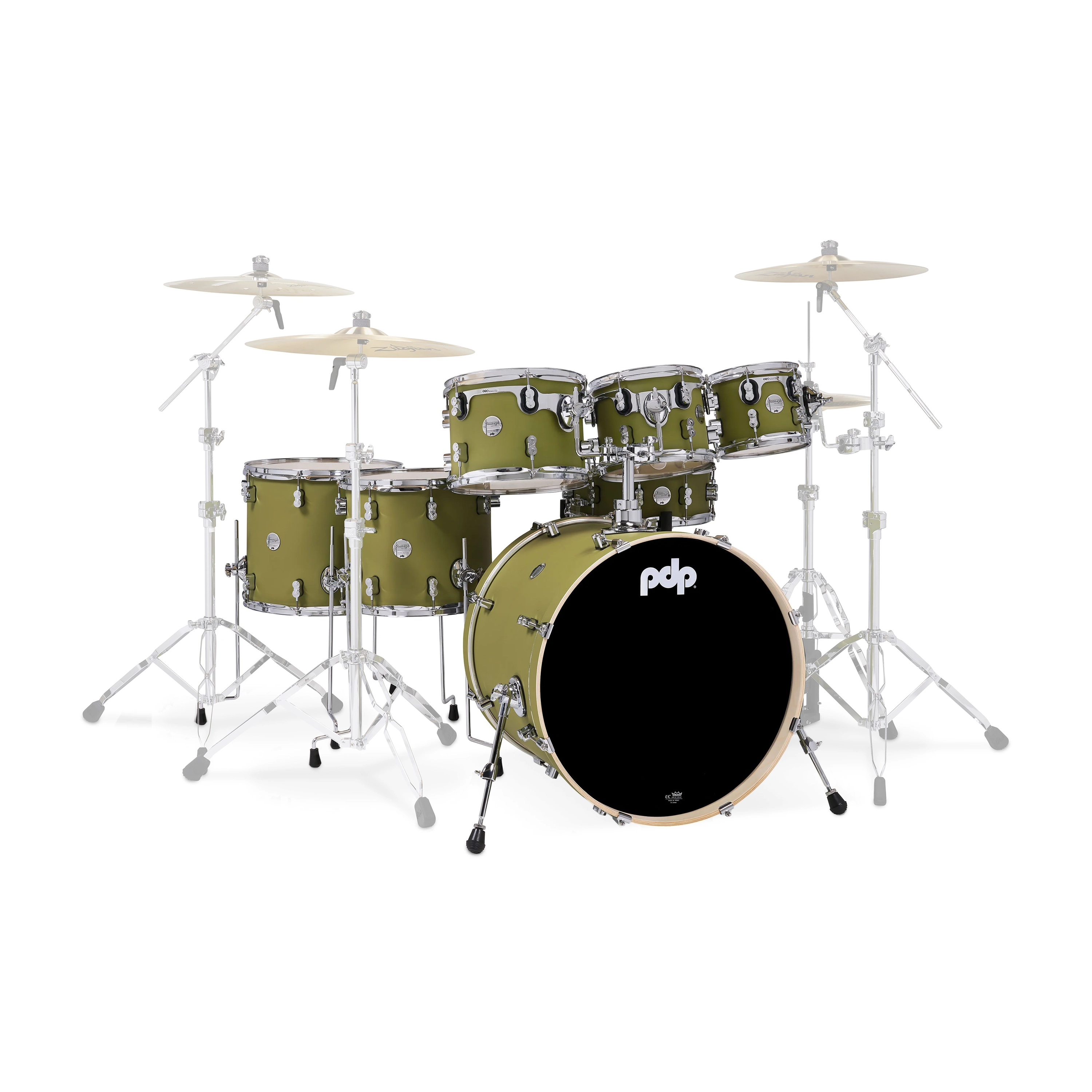 PDP Concept Maple 7-piece Shell Pack - Satin Olive