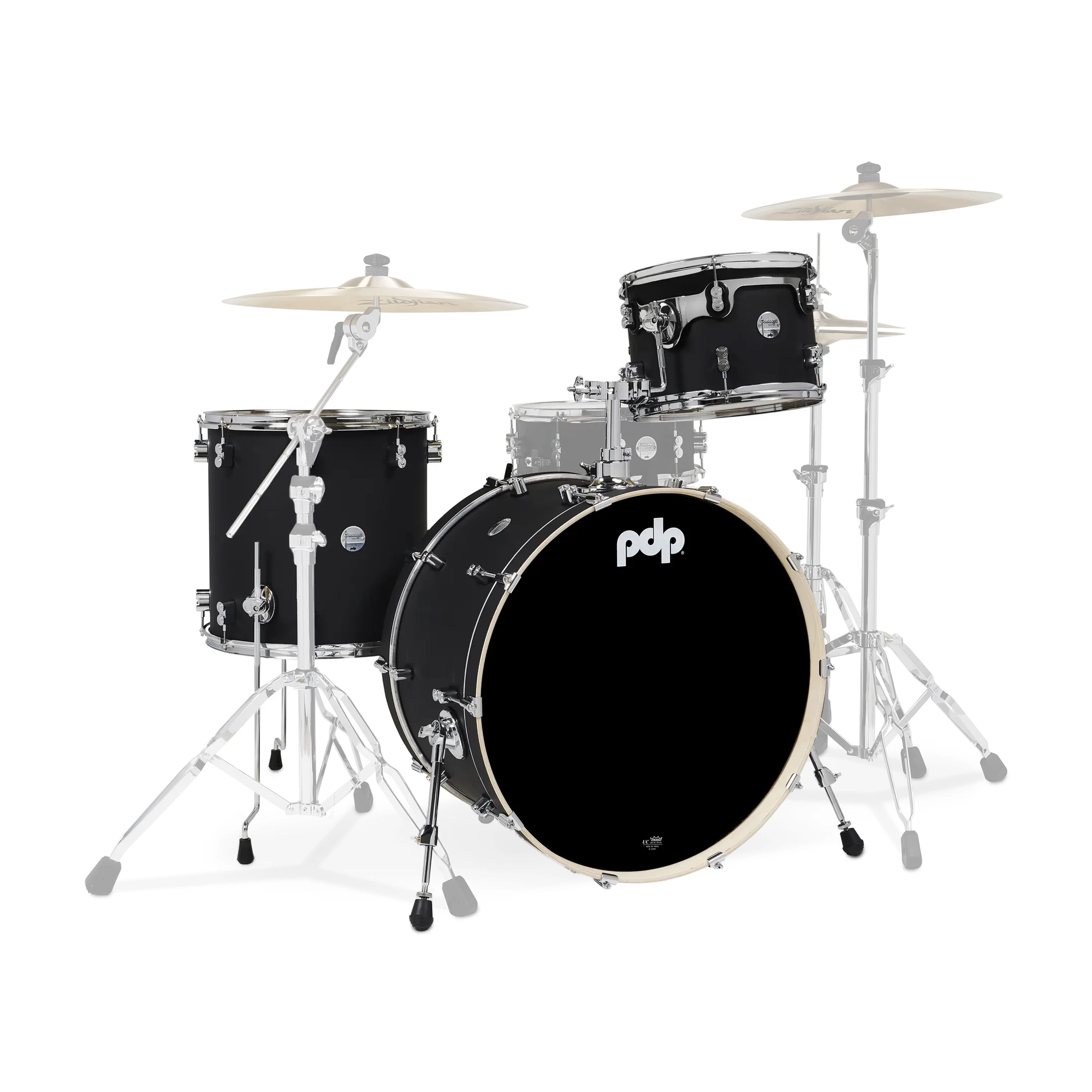 PDP Concept Maple Rock 3-Piece Shell Pack  - Satin Black