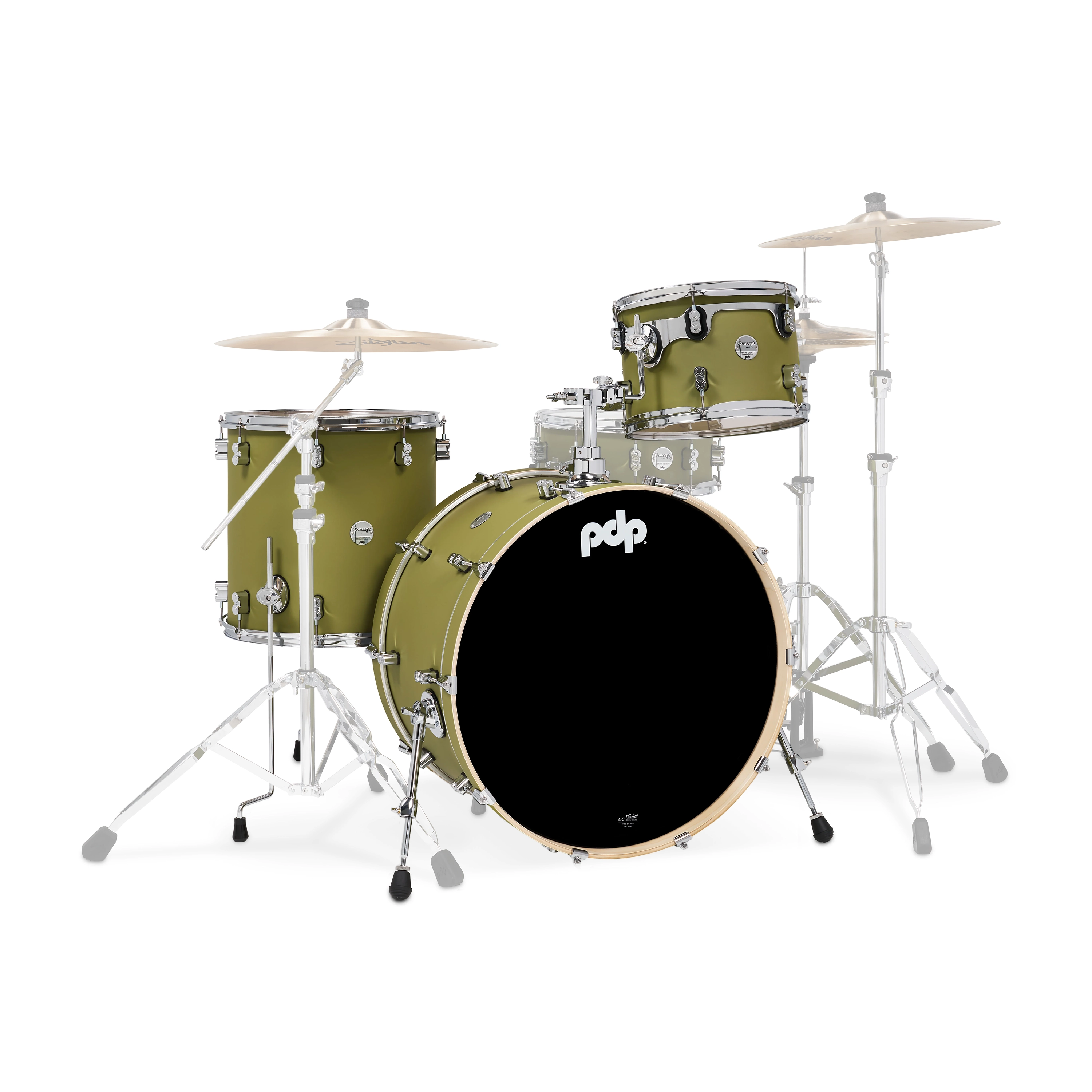 PDP Concept Maple Rock 3-Piece Shell Pack  - Satin Olive