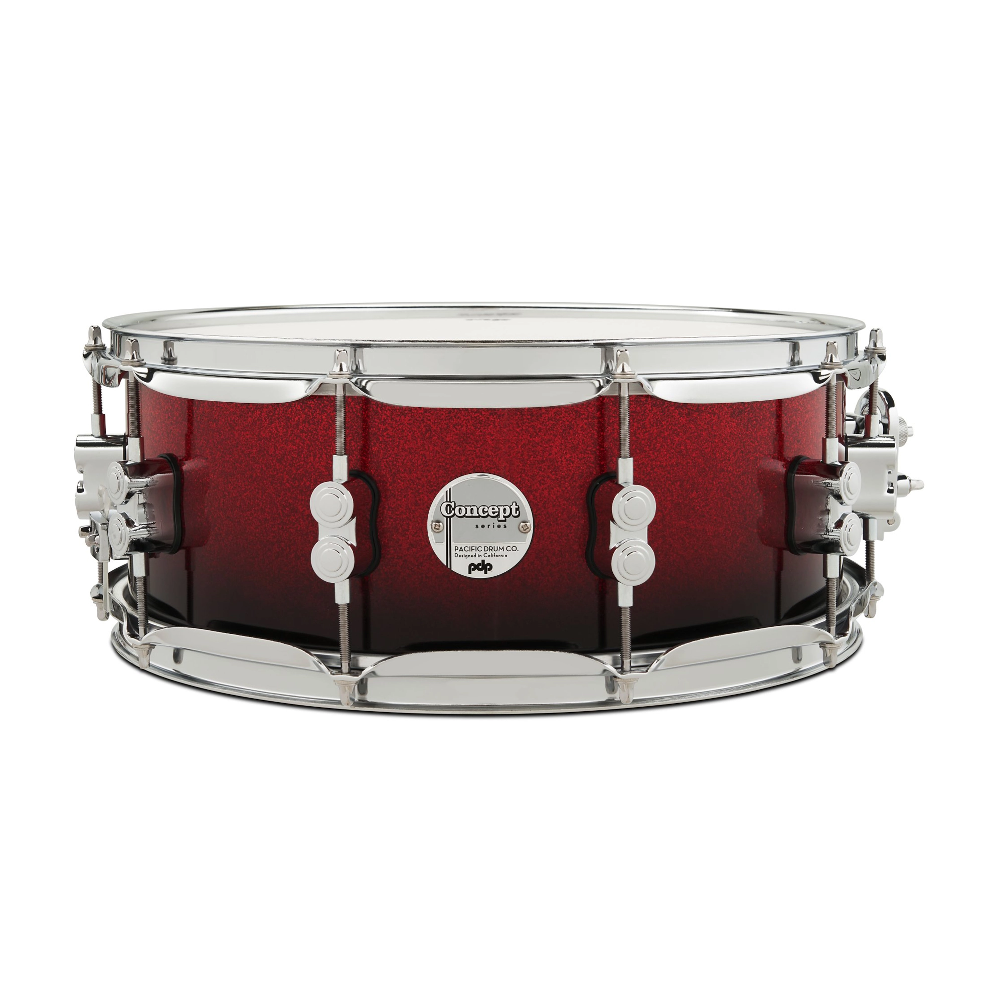 PDP Concept Maple Red to Black Fade Snare Drum