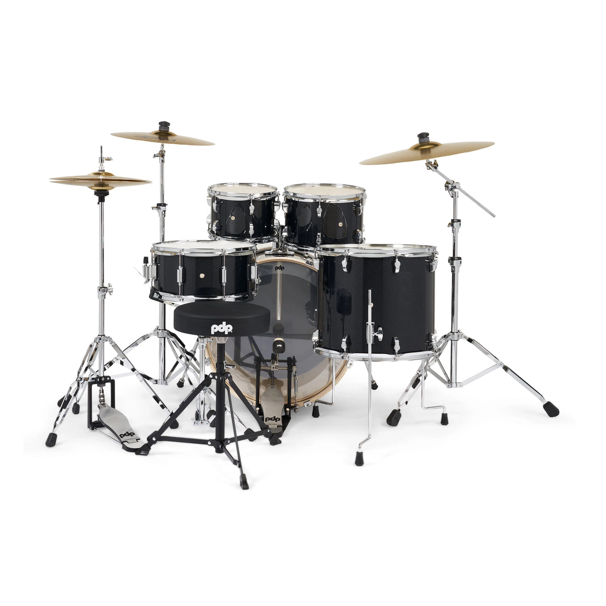 PDP Mainstage 5-Piece Complete Drum Set - Black Sparkle