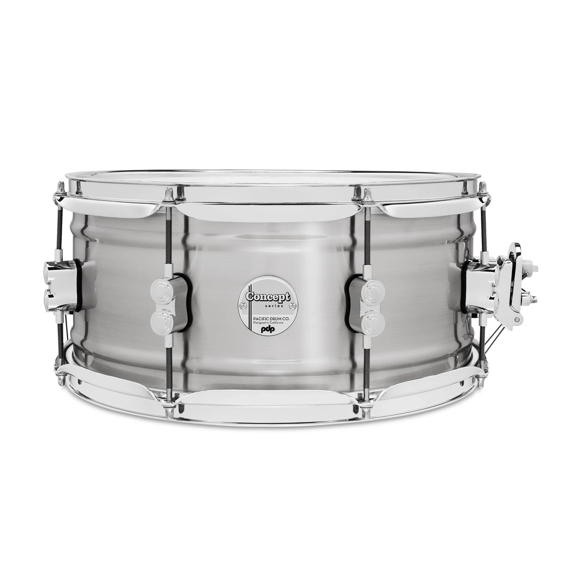 PDP Concept 6.5" X 14" Aluminum Snare - Natural Brushed Aluminum/Chrome