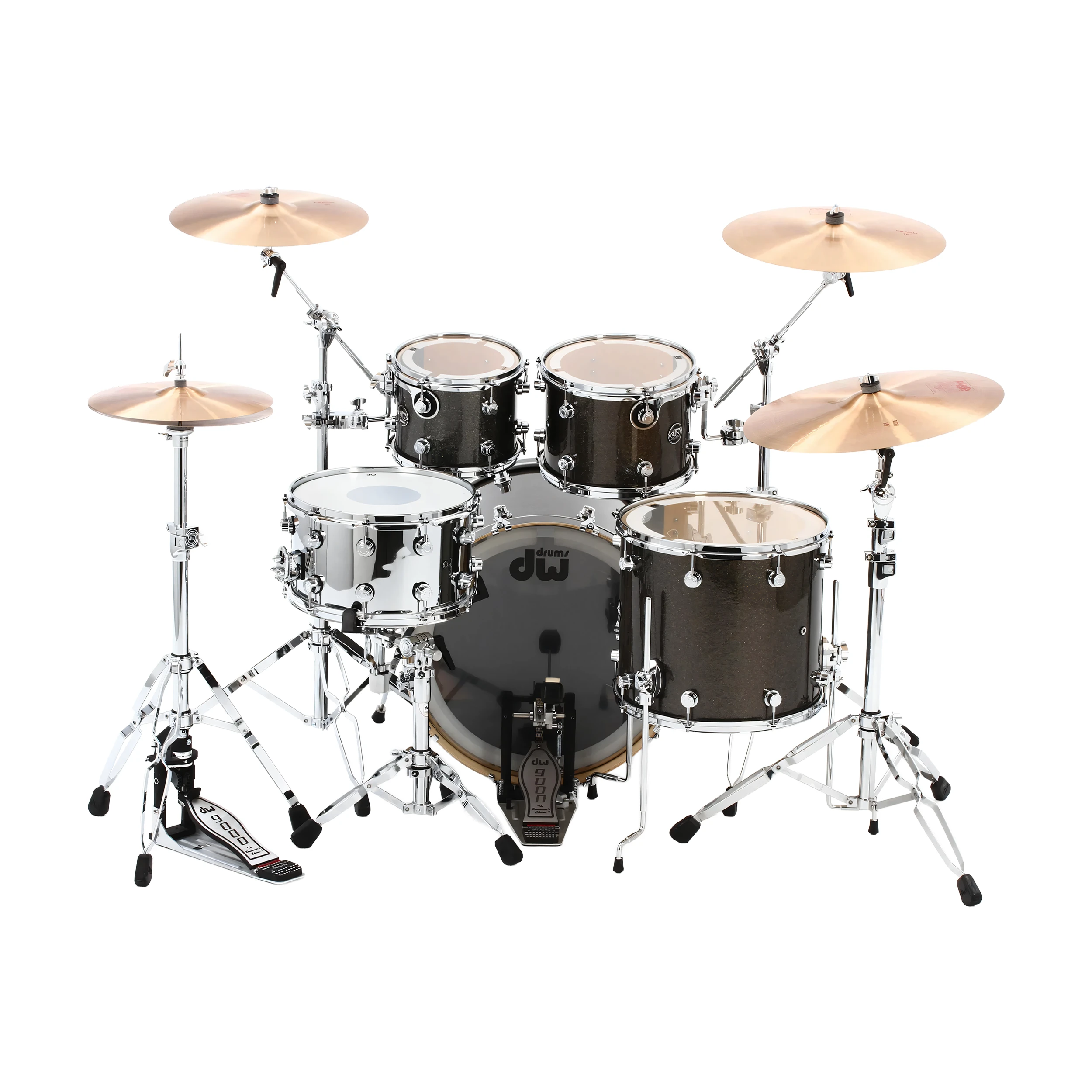 DW Performance Series 4 Pc Shell Pack 22" Bass Drum - Pewter Sparkle