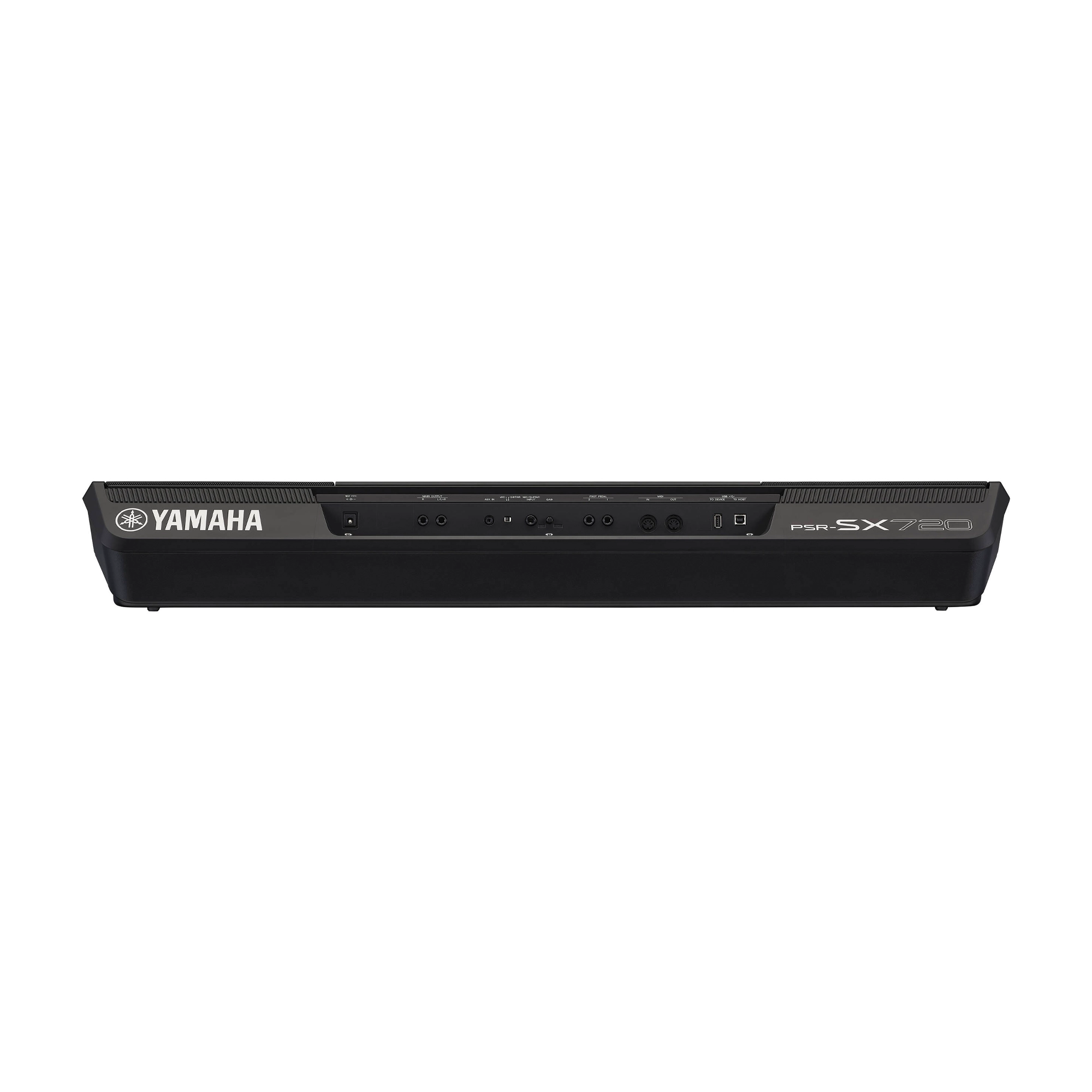 Back panel view of Yamaha PSR-SX720 61 Key Arranger Workstation
