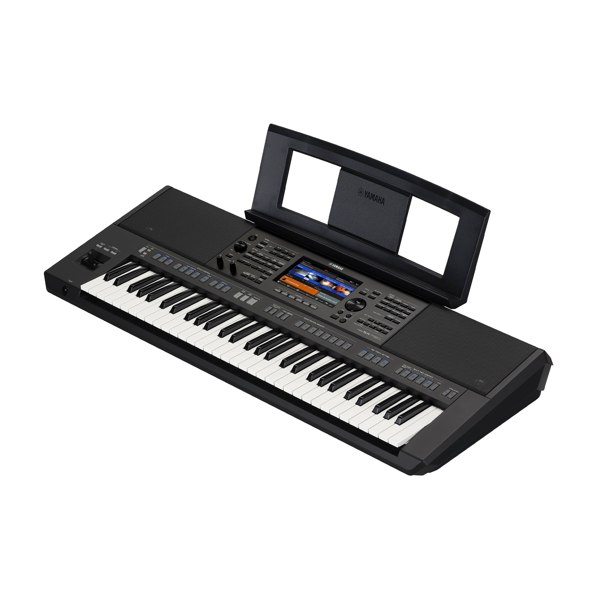 Top side view of Yamaha PSR-SX720 61 Key Arranger Workstation