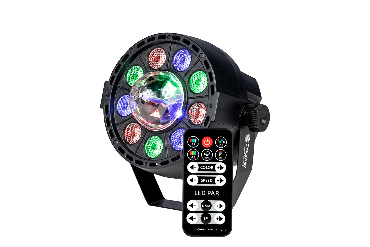 Colorkey Party Light FX Compact Tricolor LED Swirling Beam