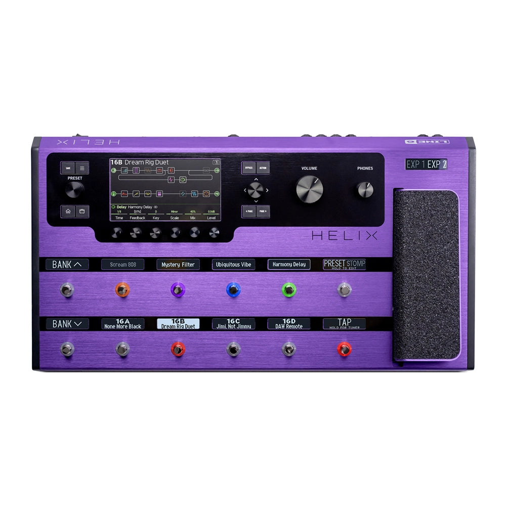 Line 6 Helix Guitar Multi-Effects Floor Processor Pedal - Limited Edition Purple