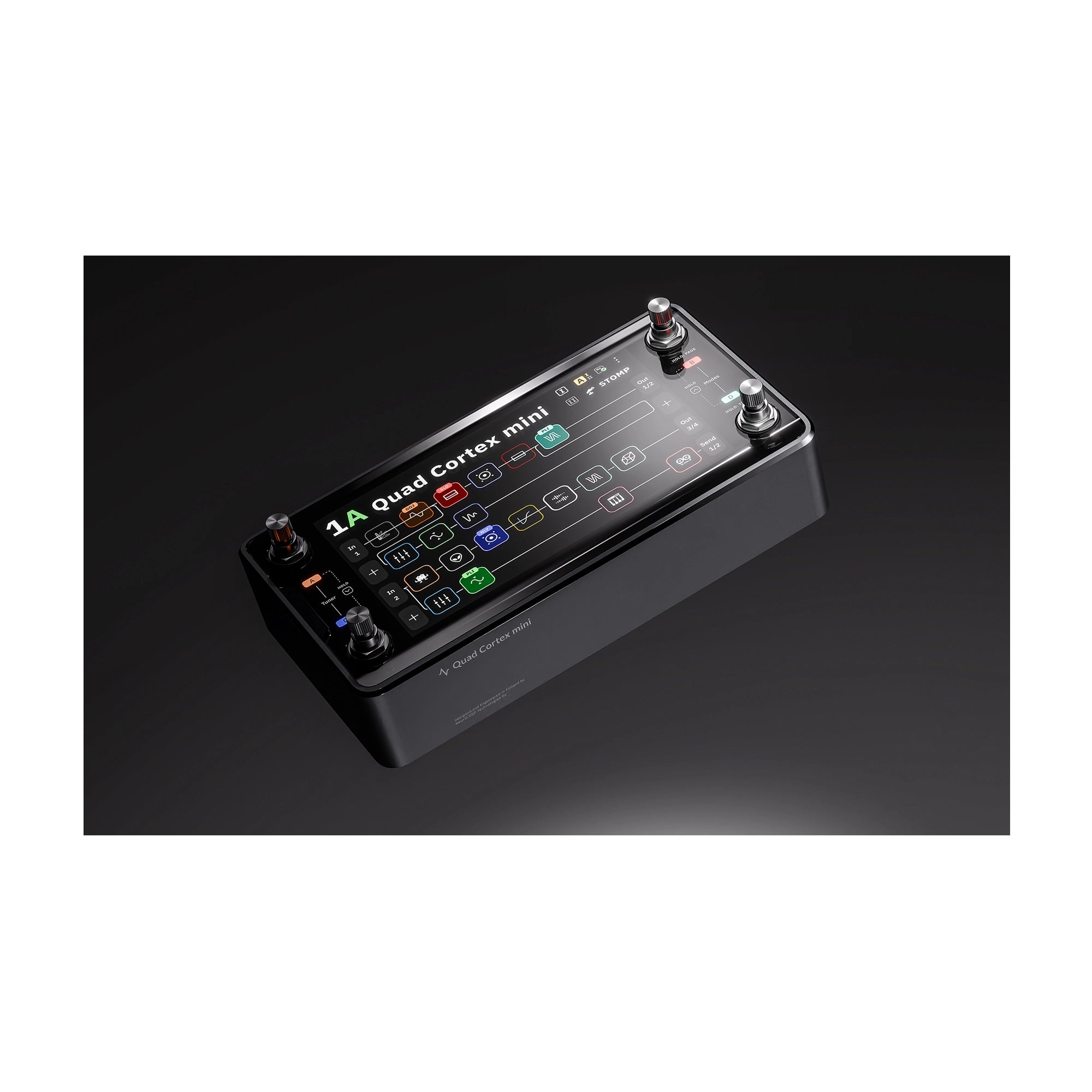 Neural dsp quad cortex mini modeling and effects processor front side angle view