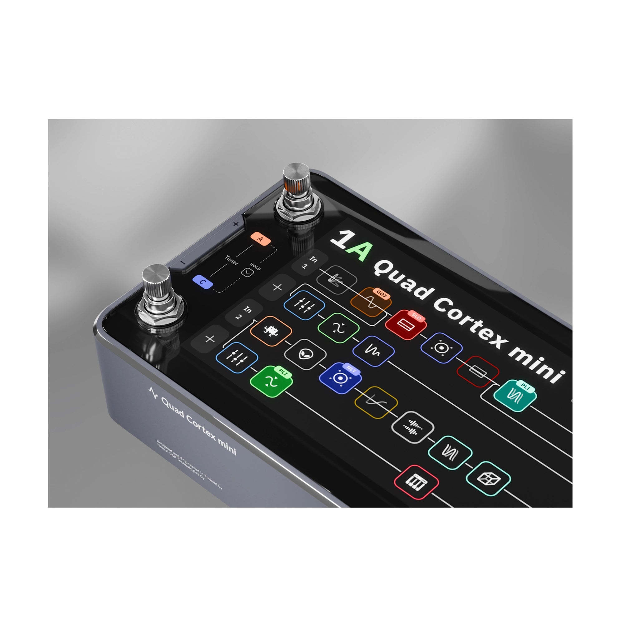 Neural dsp quad cortex mini modeling and effects processor close up