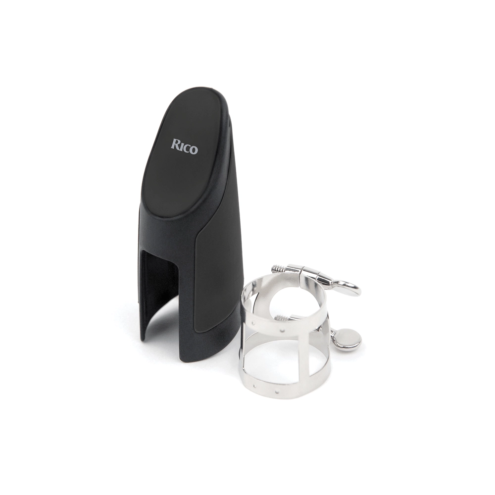 Rico by D'Addario Ligature For Alto Saxophone Nickel-Plated, Ligature & Cap Set