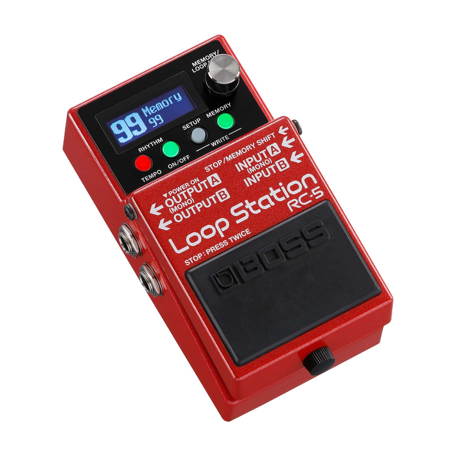 Boss RC-5 Loop Station Compact Phrase Recorder front angle view