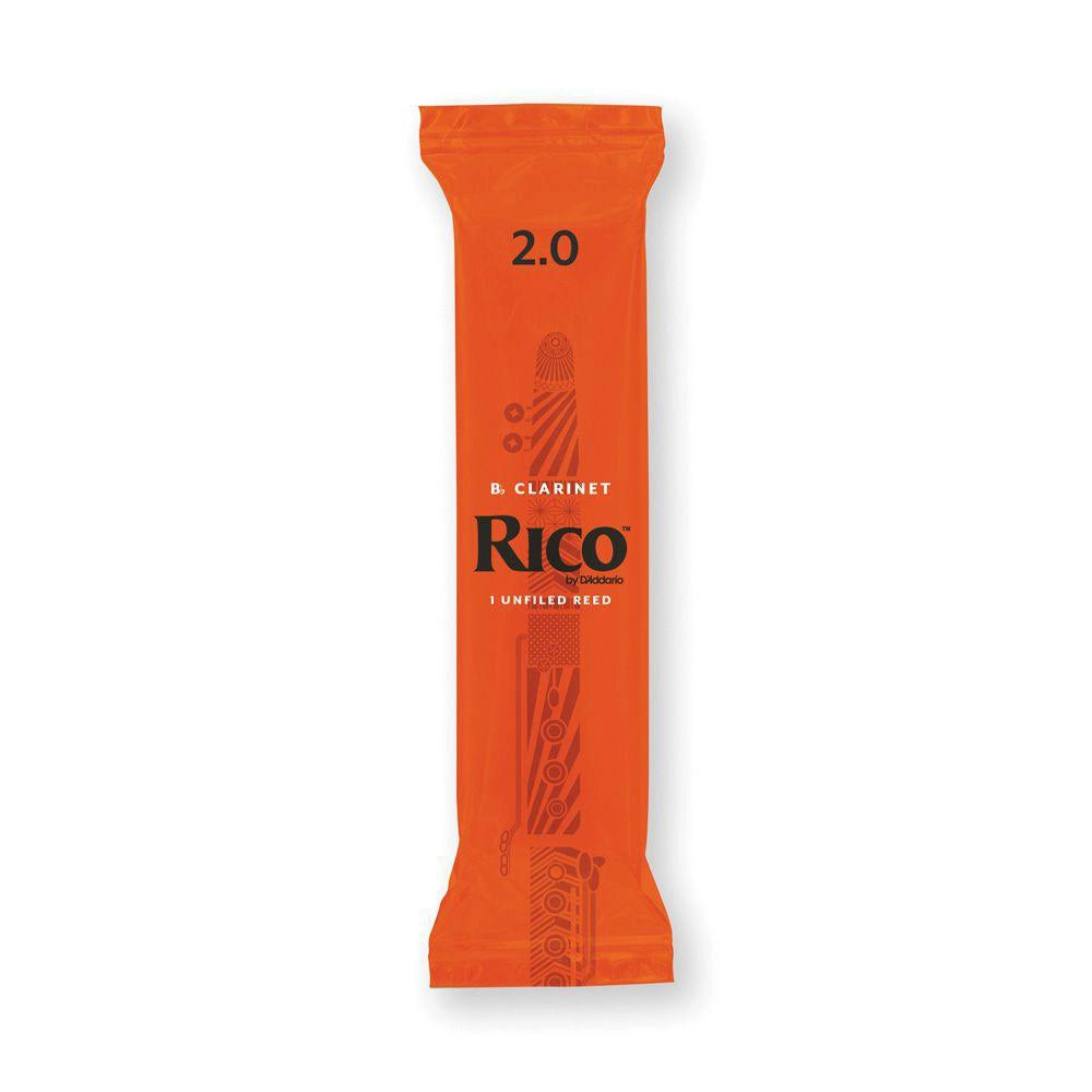 Rico by D'Addario Bb Clarinet Unfiled Reed - #2.0