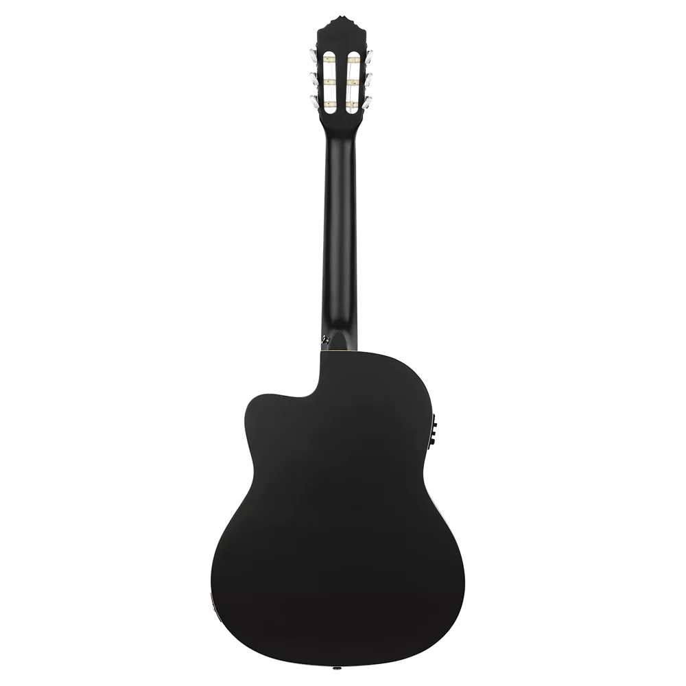 Ortega Family Series Rce125sn Thinline Acoustic-Electric Classical Guitar  - Satin Black