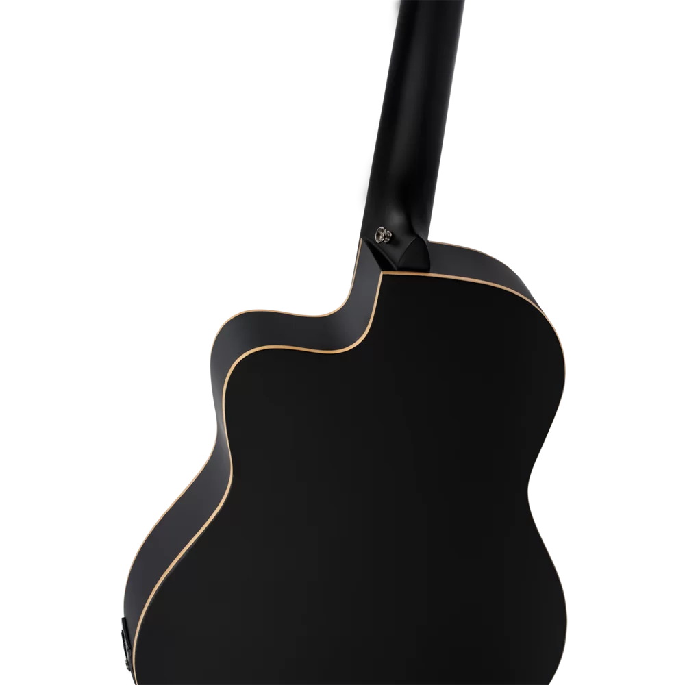 Ortega Family Series Rce125sn Thinline Acoustic-Electric Classical Guitar  - Satin Black
