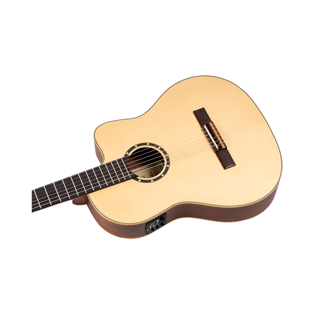 Ortega Family Series RCE125SN Thinline Acoustic-Electric Classical Guitar - Satin Natural