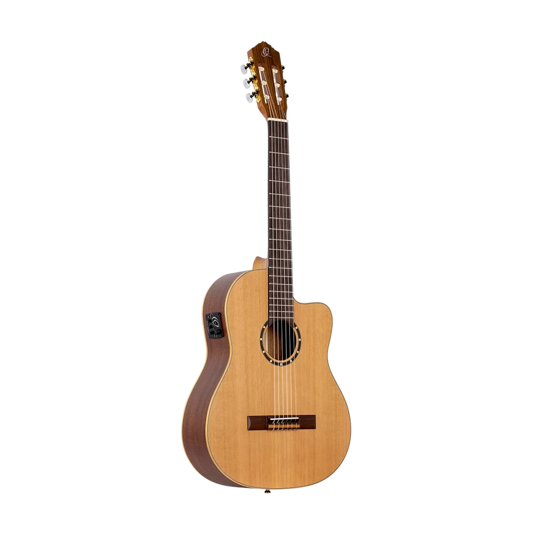 Ortega Family Series Pro Nylon String Guitar W/ Cedar Top, Mahogany Back, Sides & Neck, Savarez 510CJ Strings & Gigbag