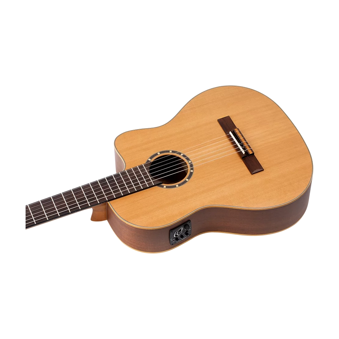 Ortega Family Series Pro Nylon String Guitar W/ Cedar Top, Mahogany Back, Sides & Neck, Savarez 510CJ Strings & Gigbag