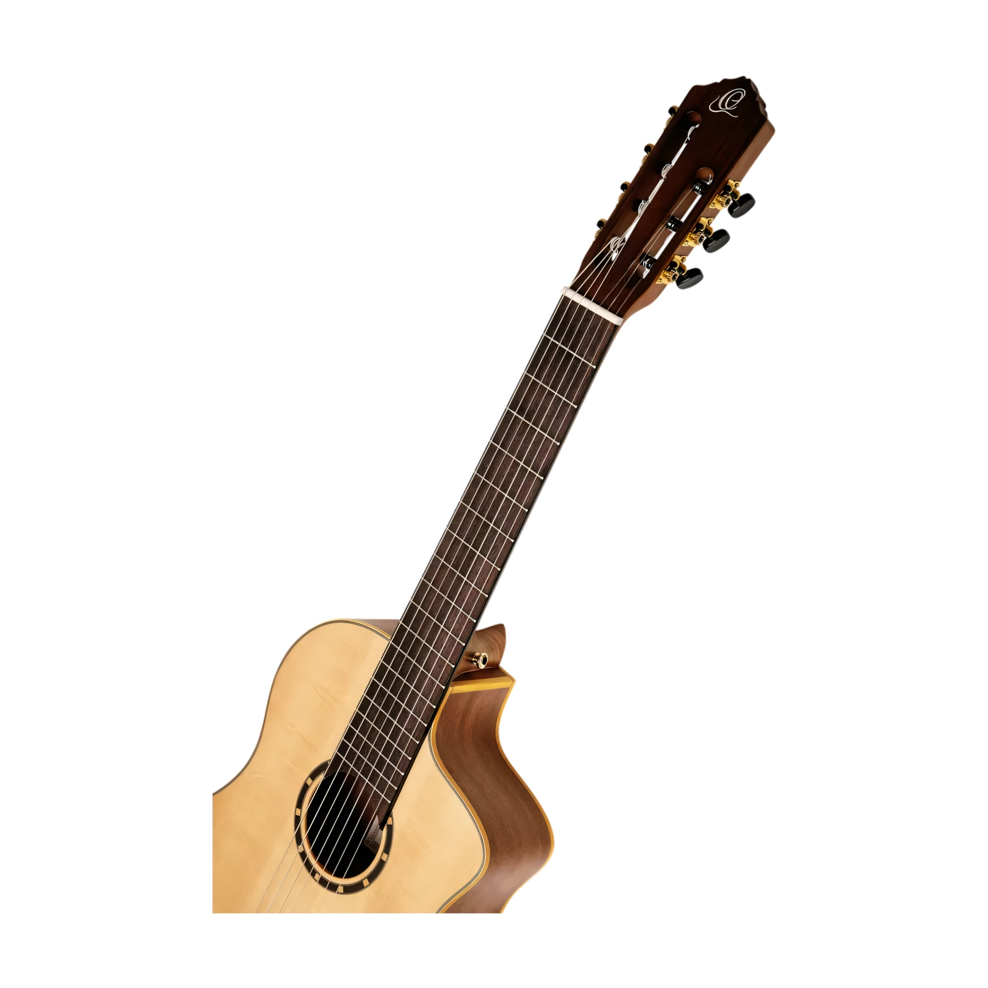 Ortega Family Series Pro 7-String Solid Top Acoustic-Electric Nylon Classical Guitar w/Bag