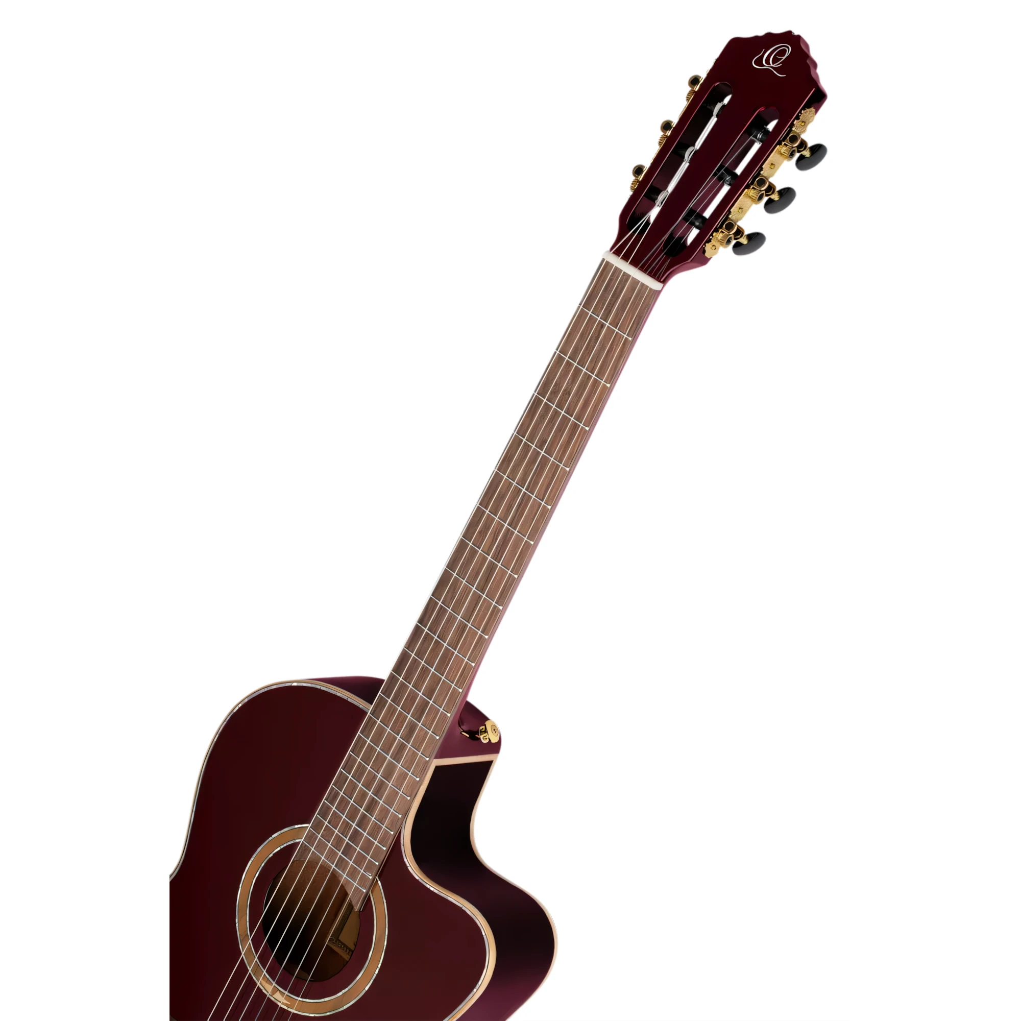 Ortega Guitars Rce138-T4str Feel Series Slim Neck A/E Nylon - Stained Red