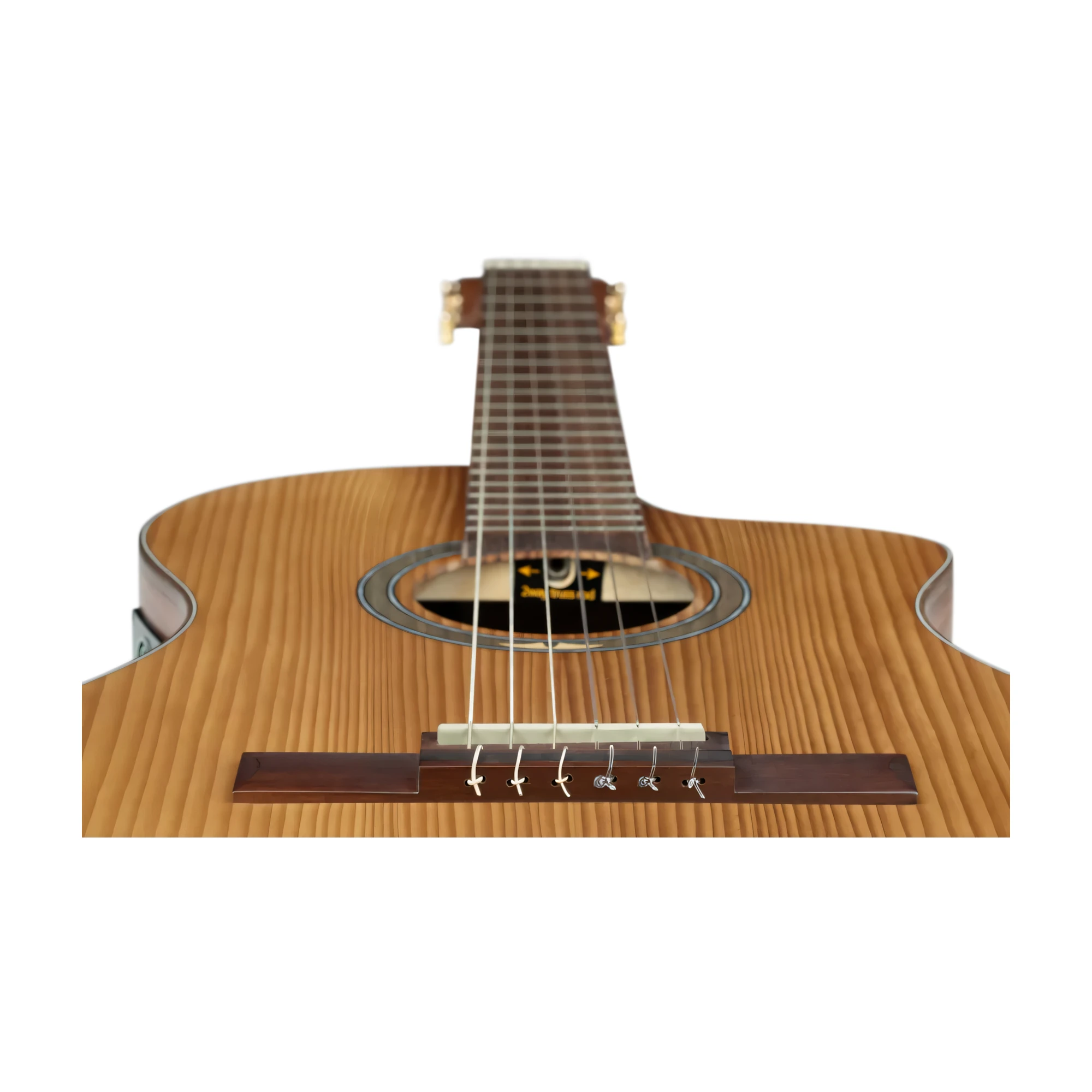 Ortega Thermo Series Roasted Solid Top Short Scale Slim Neck Acoustic-Electric Nylon Classical Guitar W/ Bag