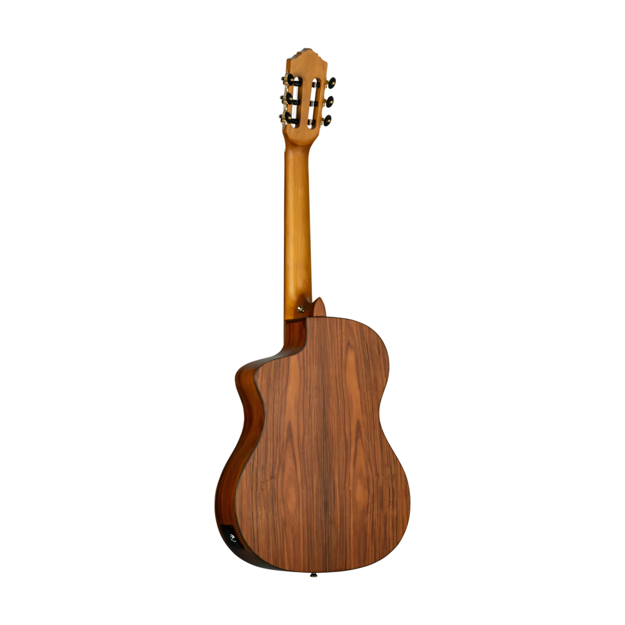 Ortega Thermo Series Roasted Solid Top Short Scale Slim Neck Acoustic-Electric Nylon Classical Guitar W/ Bag