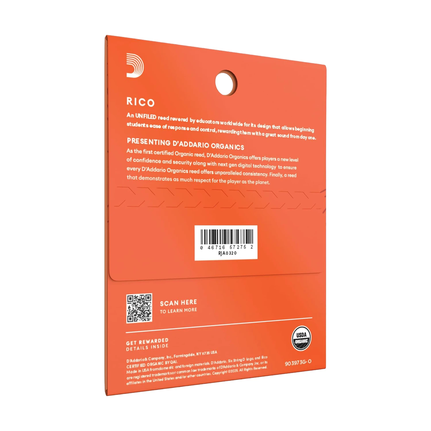 D'addario Rico Bass 3-Pack Clarinet Reeds - 2.0