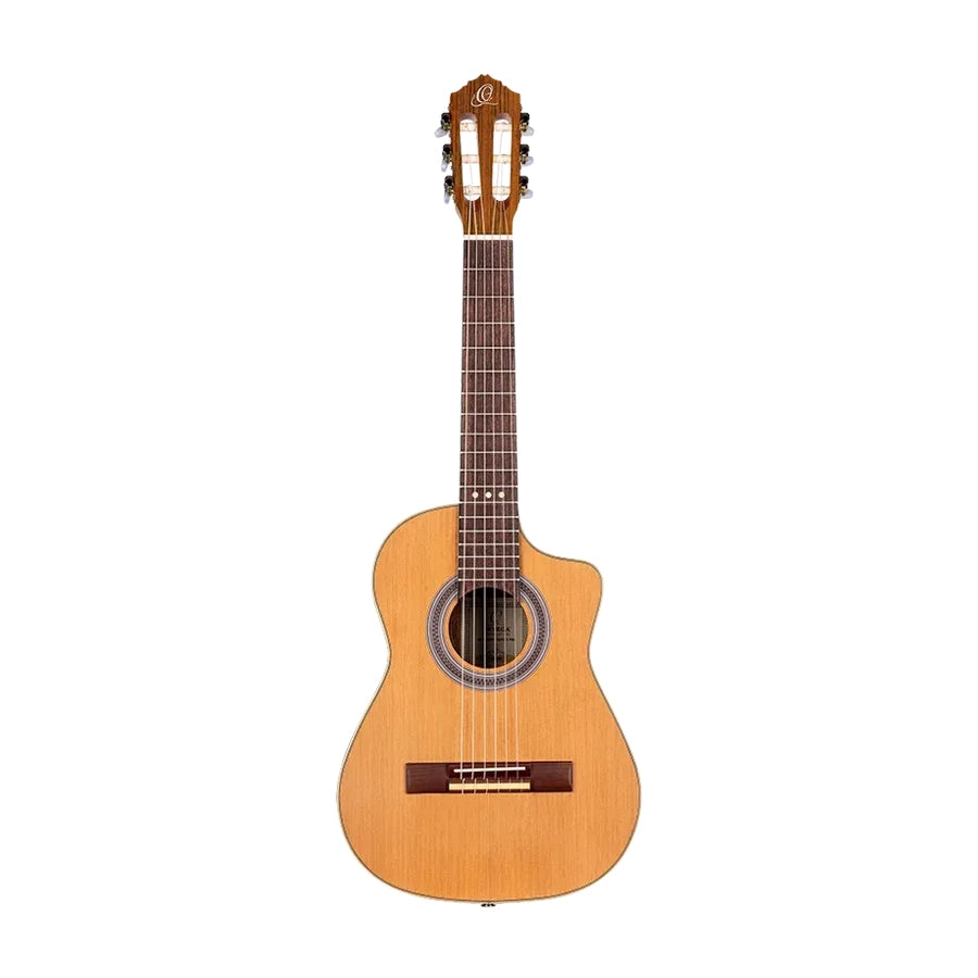 Ortega RQ39E Requinto Acoustic-Electric Guitar Natural front view