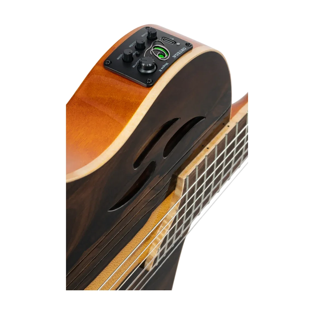 Ortega Tourplayer Series Full Size Guitar - Ziricote Gloss Magus X/G with tuner, rechargeable preamp