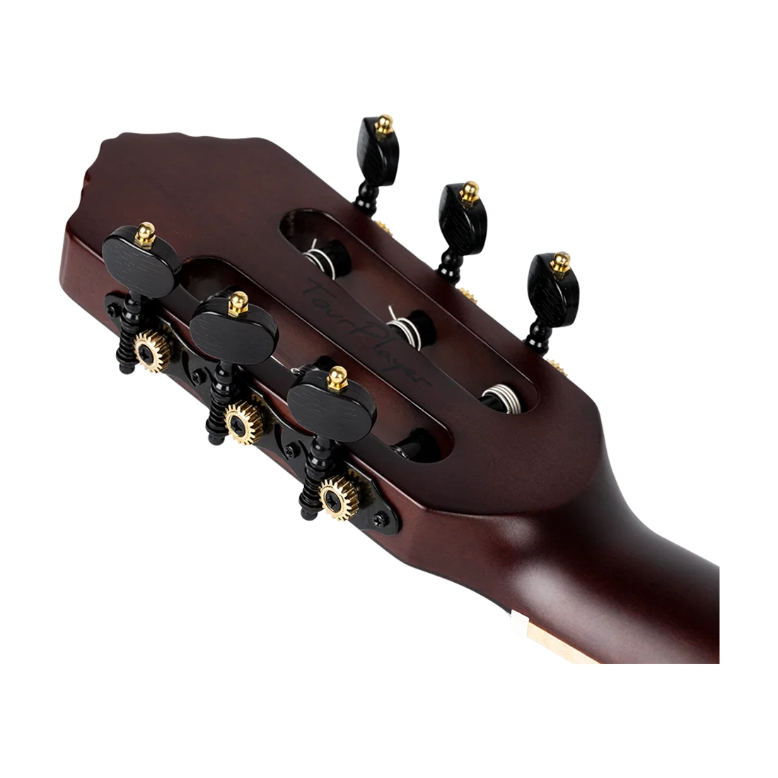Ortega Guitars Tourplayer Series Thinline Crossover Electric Nylon Guitar - Acacia Burst back side angle view