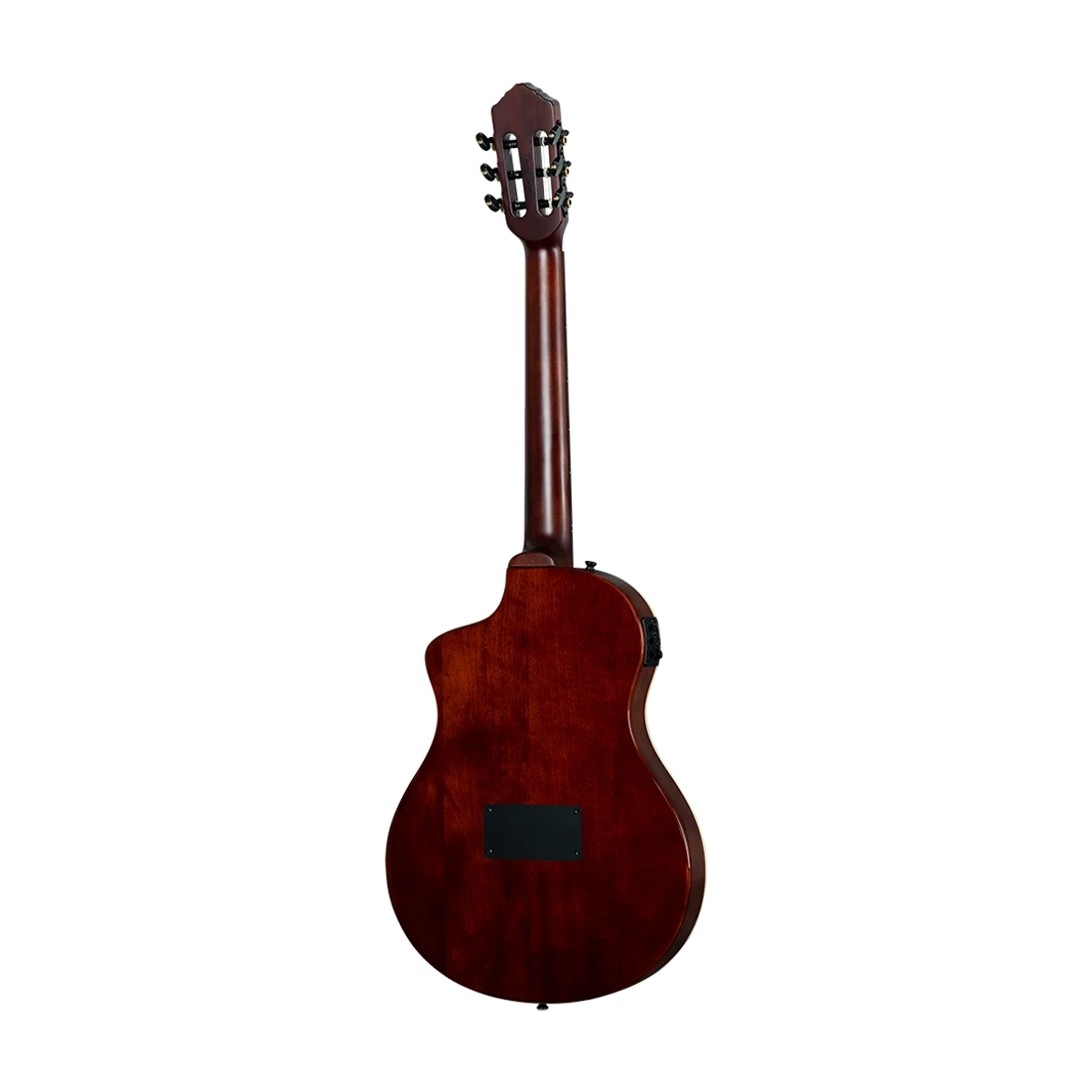 Ortega Guitars Tourplayer Electric Nylon String Guitar - Natural back angle view