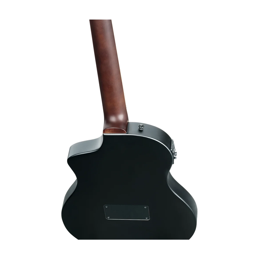 Ortega Tourplayer Electric Nylon String Guitar - Satin Black back view