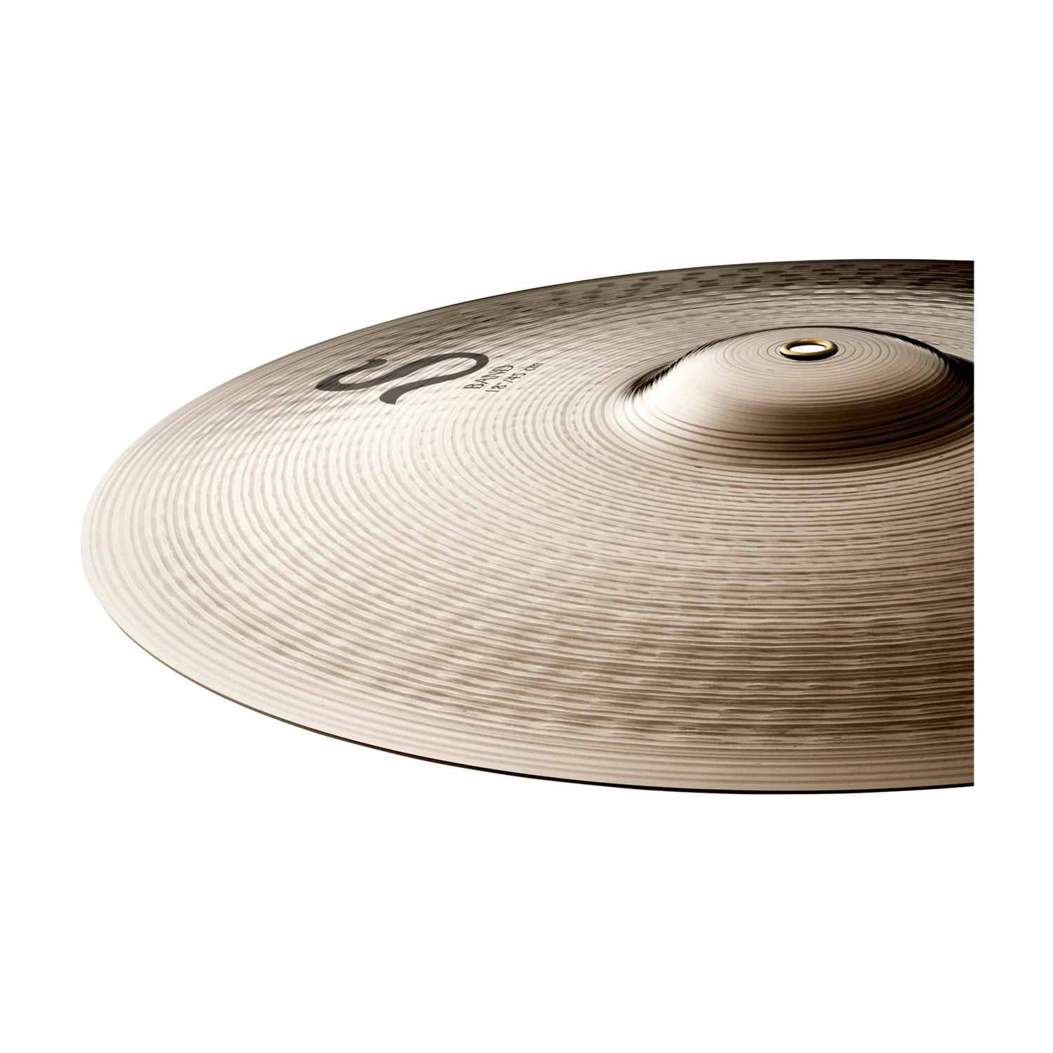 Zildjian 18" S series band crash cymbals close up side angle