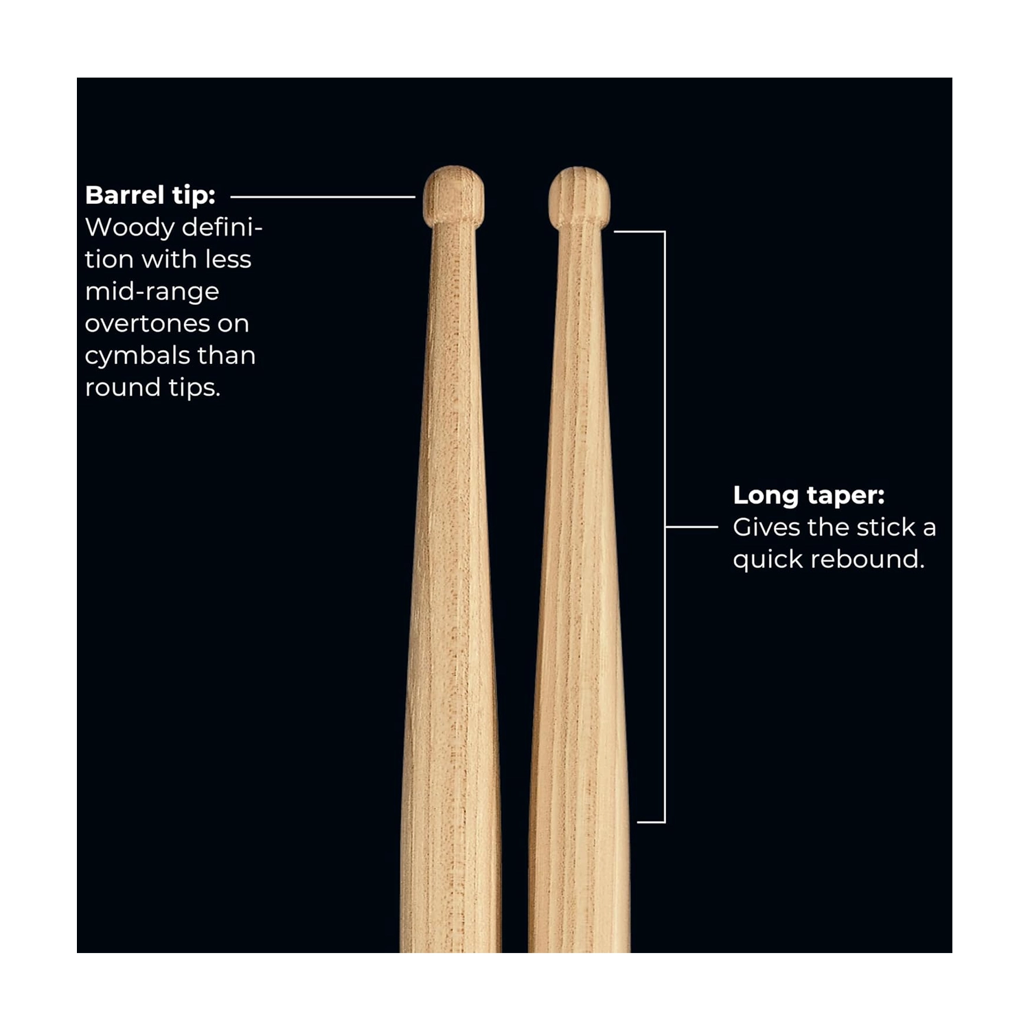Drumsticks Concert HD2 - American Hickory - SB130