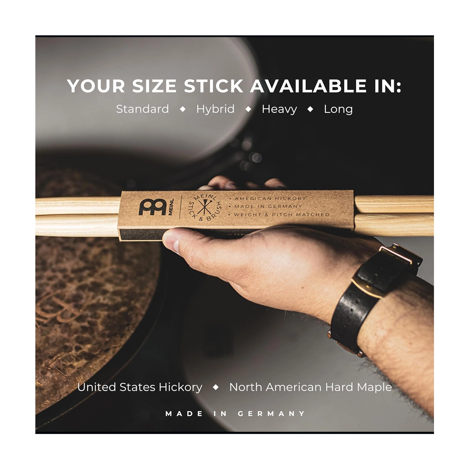 Meinl Stick & Brush Hybrid Drumsticks - 9A