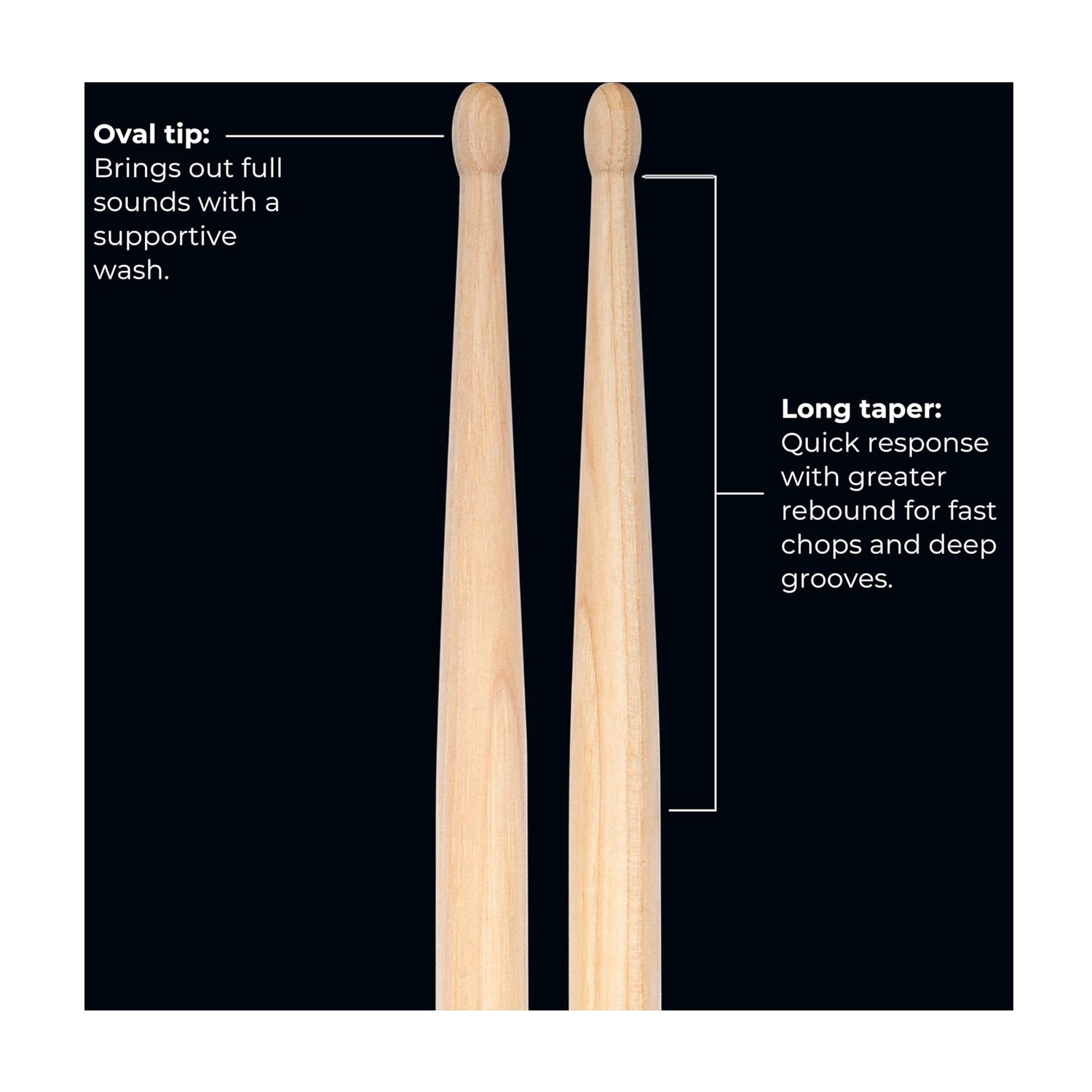 Meinl Stick & Brush ZackGrooves Signature Drumsticks - Wood Tip