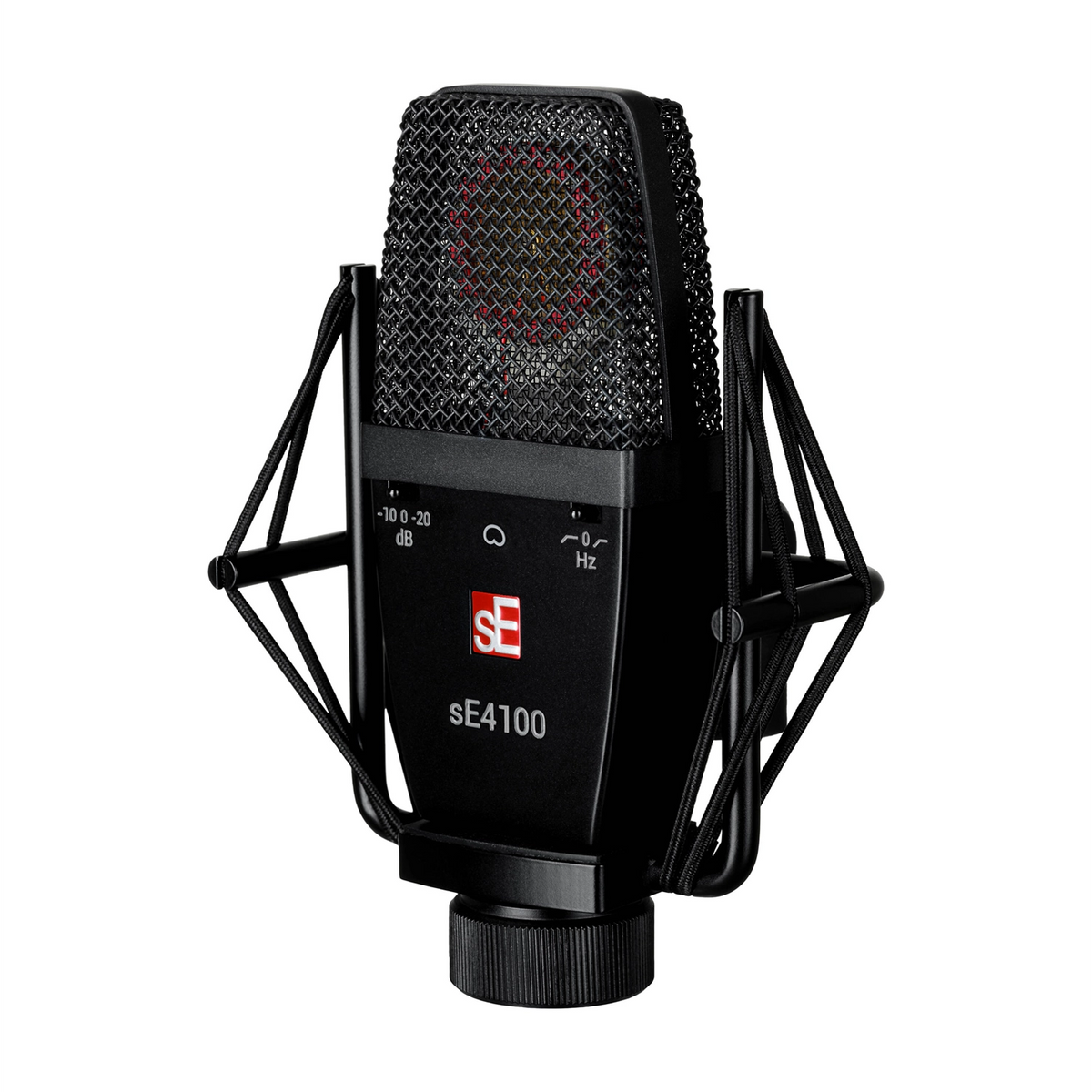 sE Electronics SE4100-U Large-Diaphragm Condenser Microphone & Shockmount front side angle view