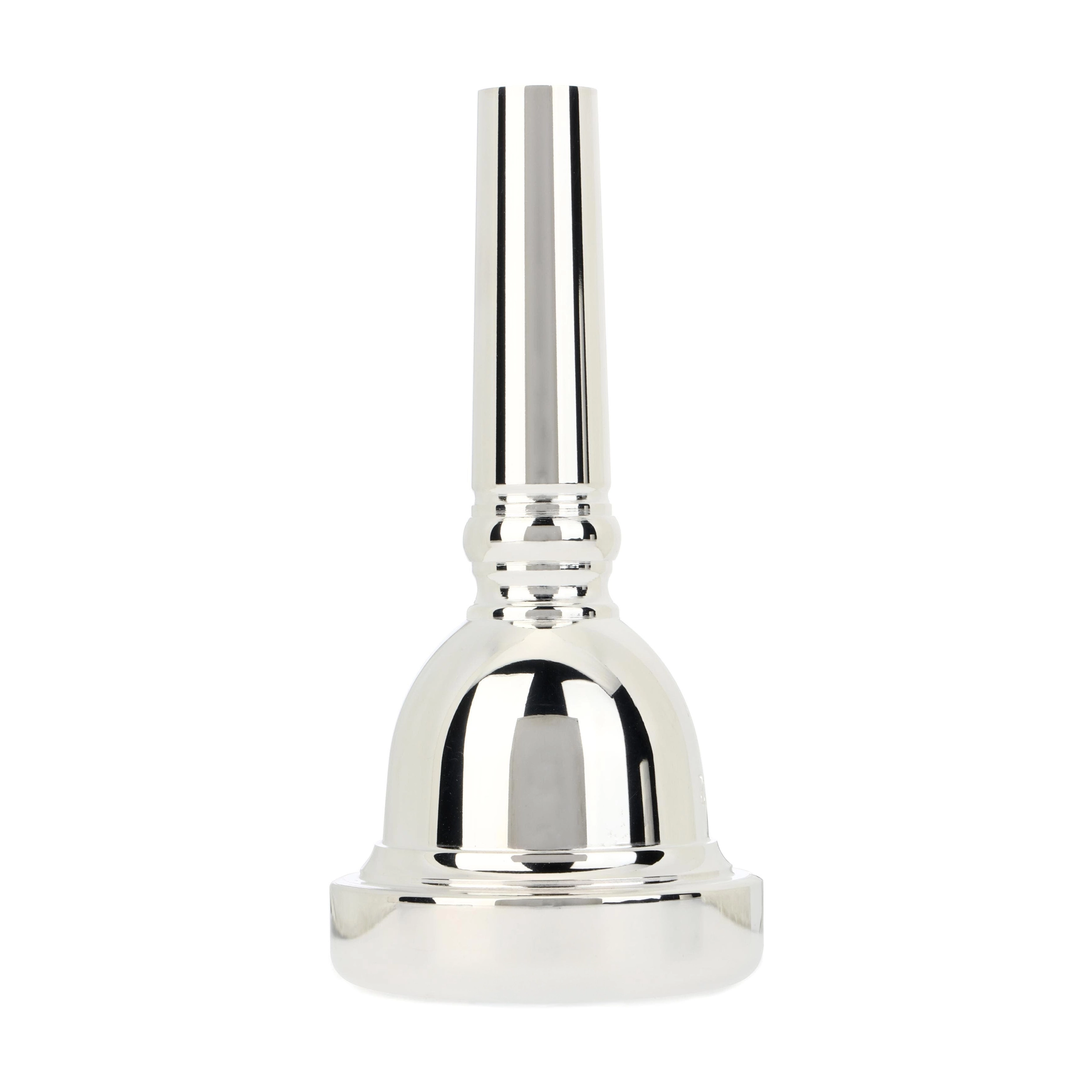 Yamaha Trombone Mouthpiece 46c2 in white background. Beautiful and shinny