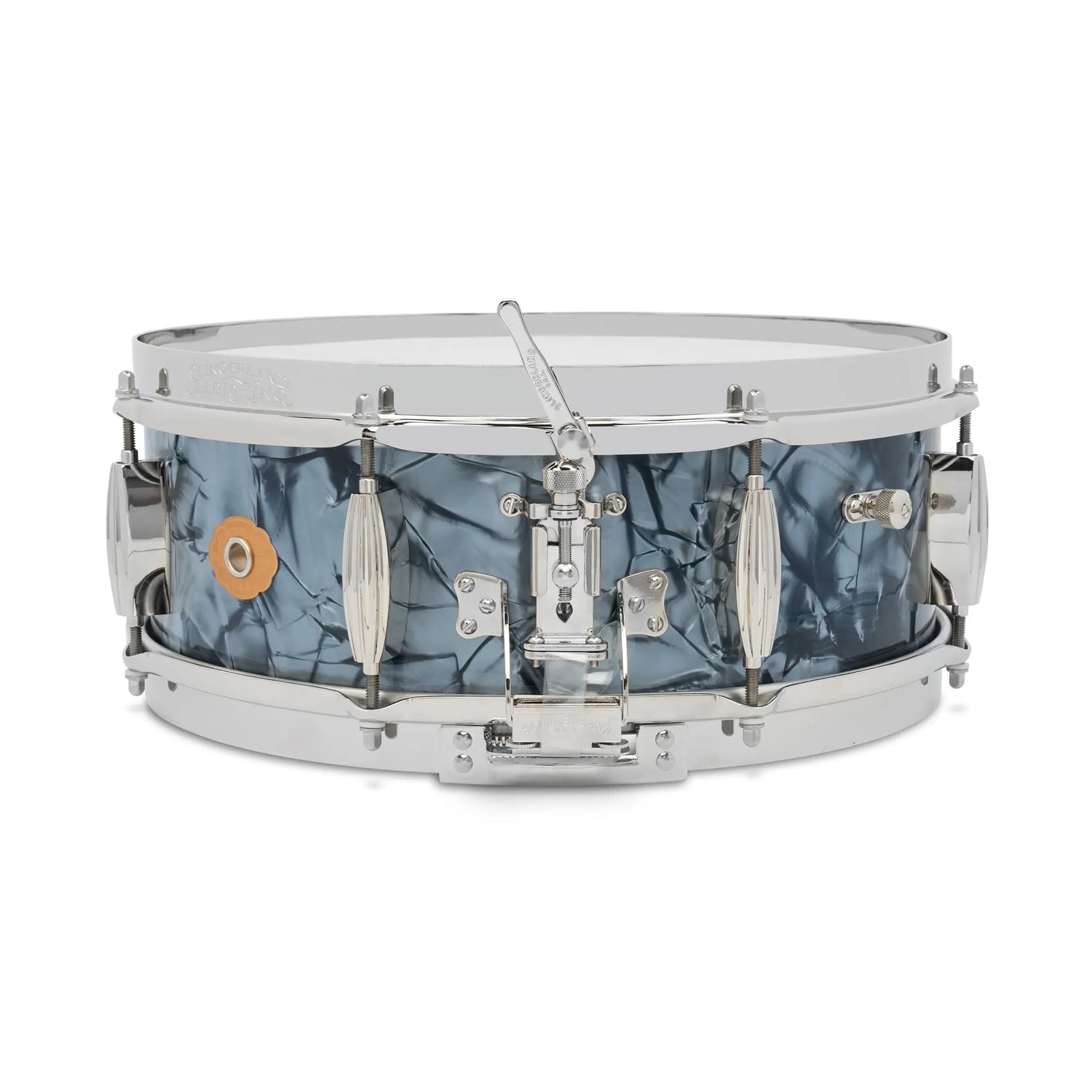 Slingerland Radio King Limited-edition Snare Drum - 5 inches x 14 inches, Silver and Blue Duco Lacquer