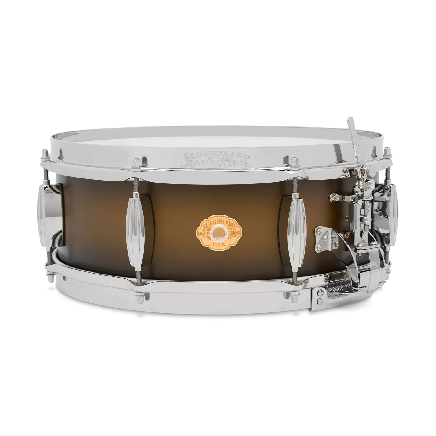 Slingerland Radio King Limited-Edition 5" X 14" Maple Snare Drum  - Black And Gold Duco Lacquer