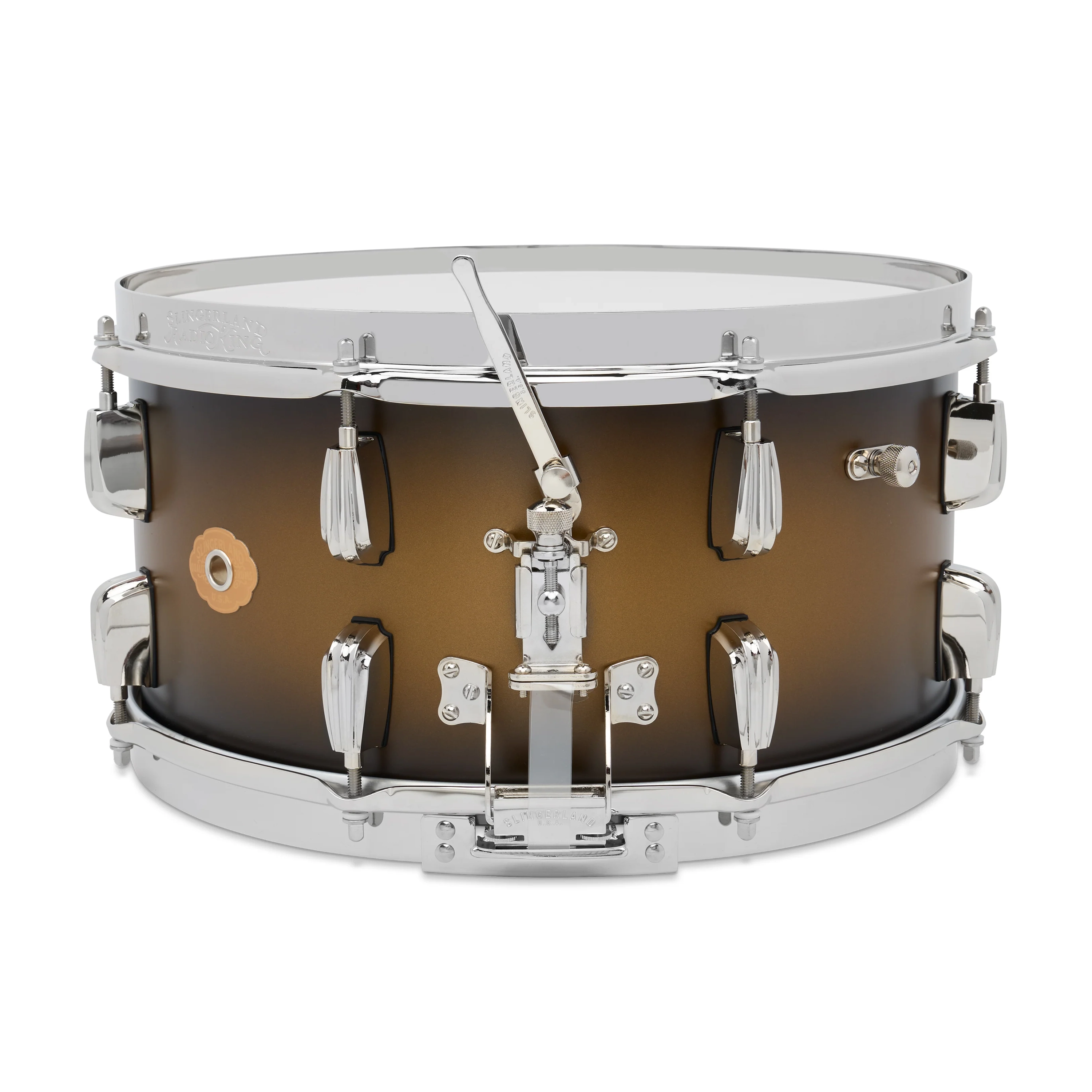 Slingerland Radio King Limited-Edition 7" X 14" Maple Snare Drum  - Black And Gold Duco Lacquer