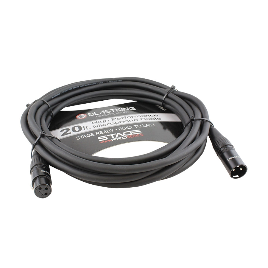 Cable de micrófono Blastking XLR macho a XLR hembra de 20 pies - SP20XLR