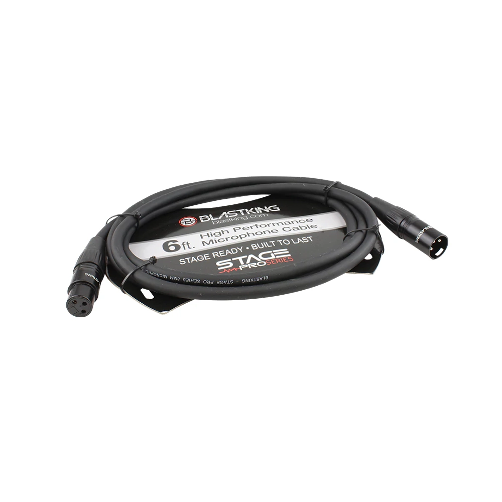 Blastking 6ft XLR Male to XLR Female 6 Ft. Microphone Cable – SP6XLR