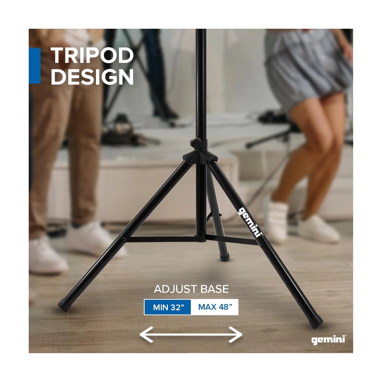 Gemini: 74" Tripod Speaker Stand