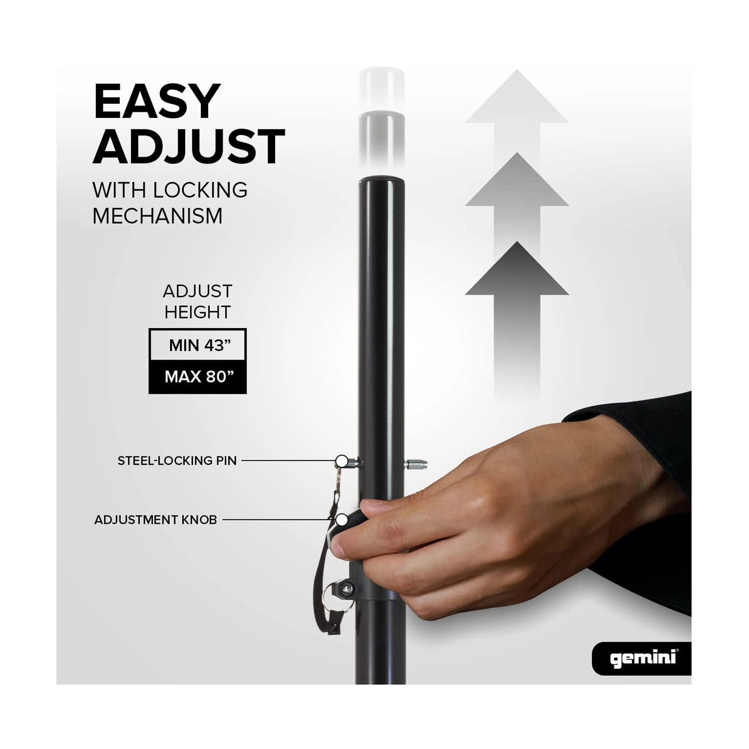 Gemini: 2 Tripod Speaker Stands With Carry Bag