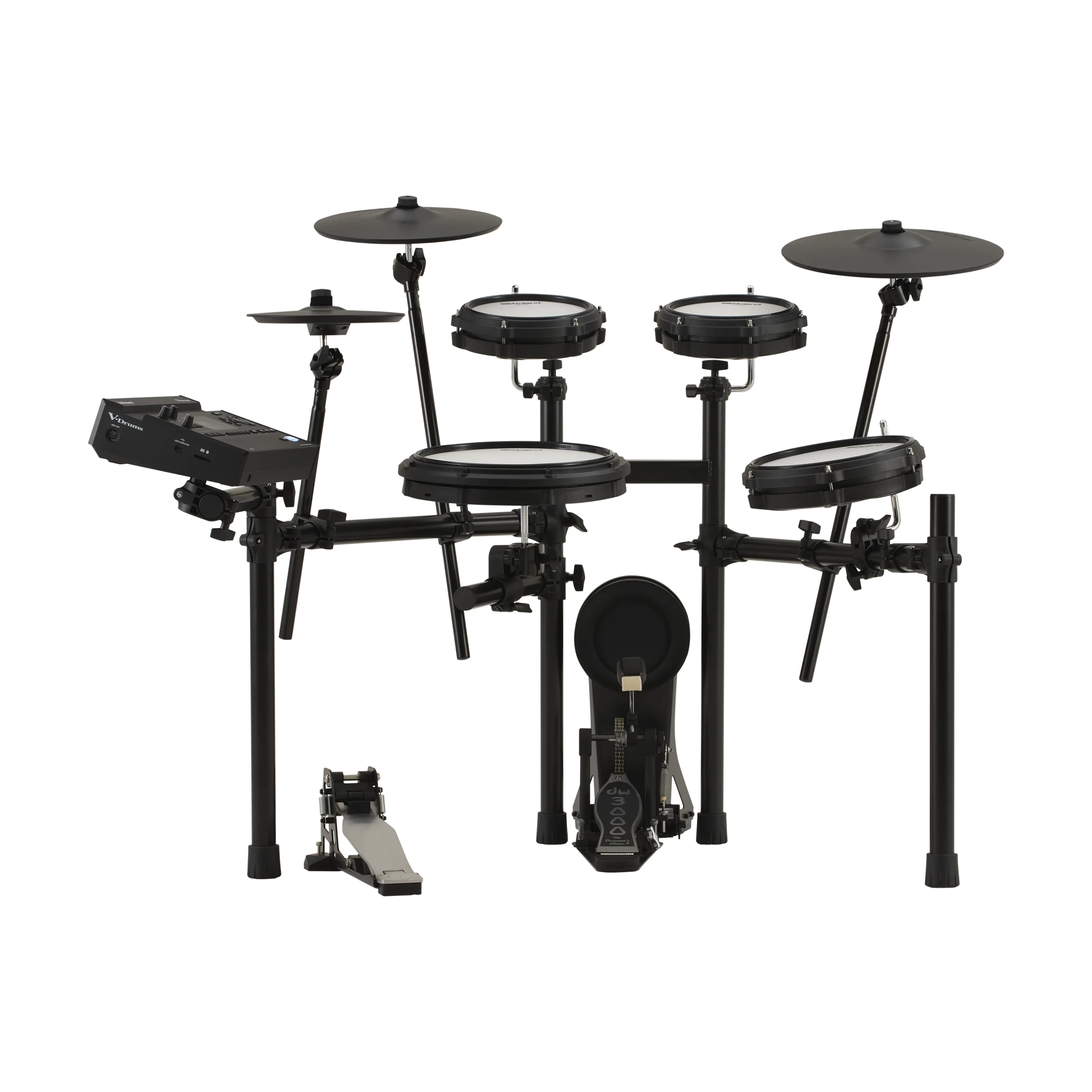 Full view of Roland Compact V-Drums 3 Series Kit with the Expandable V31 Module