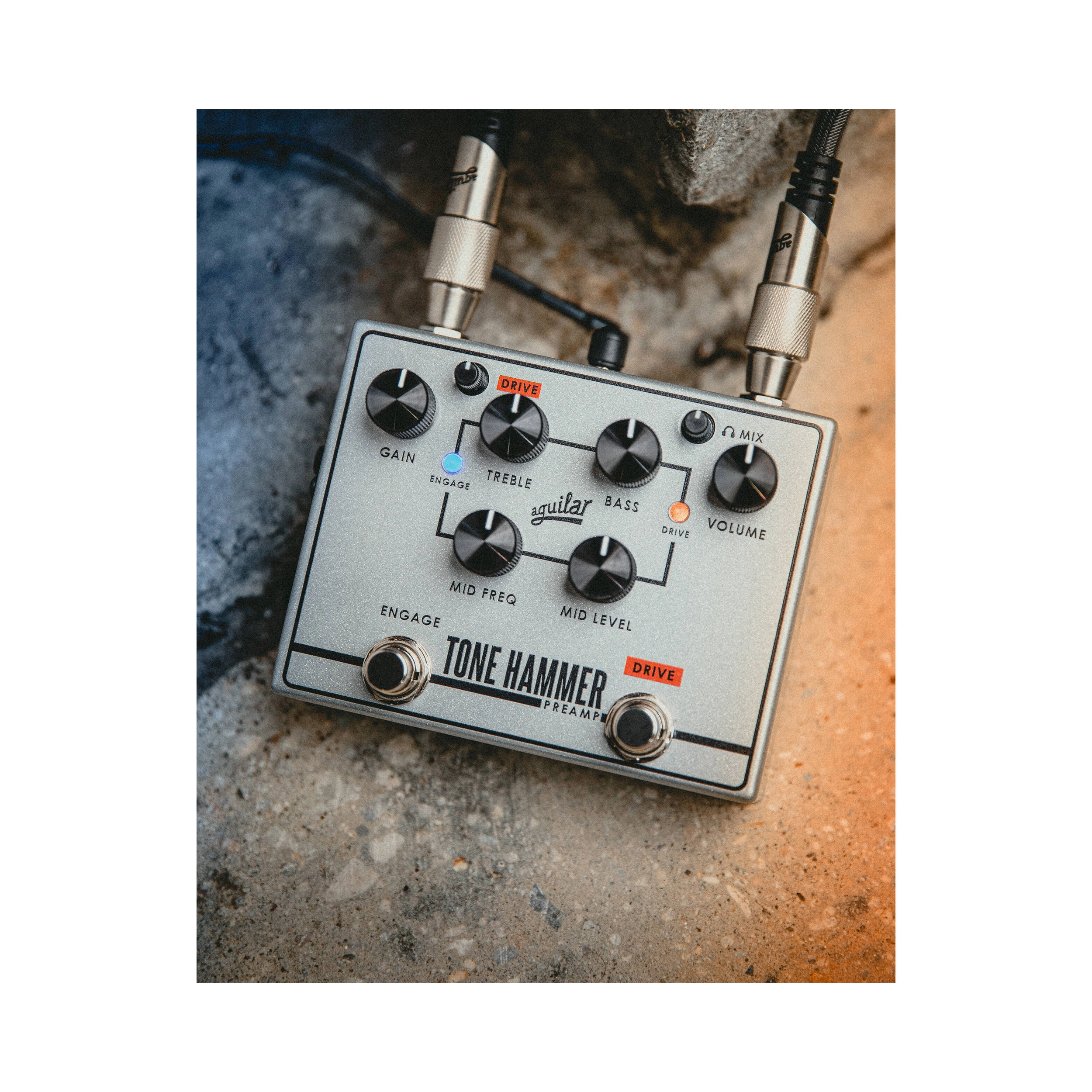 ベース Aguilar Tone Hammer Preamp V2 Aguilar Tone Hammer PreAmp V2 Pedal