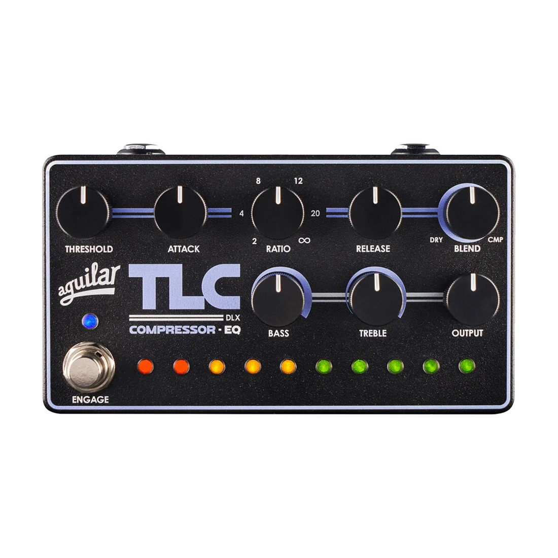 Aguilar TLC Compressor EQ DLX Bass Pedal front panel view
