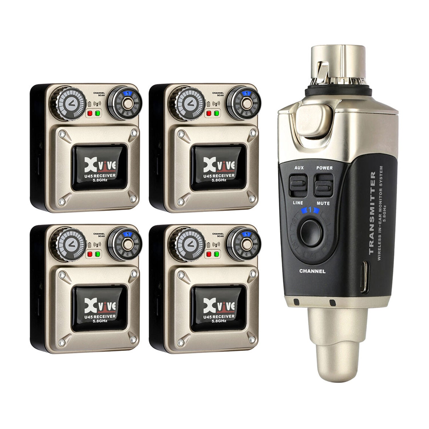 Xvive U45R4 Wireless In-ear Monitoring System - 5.8GHz