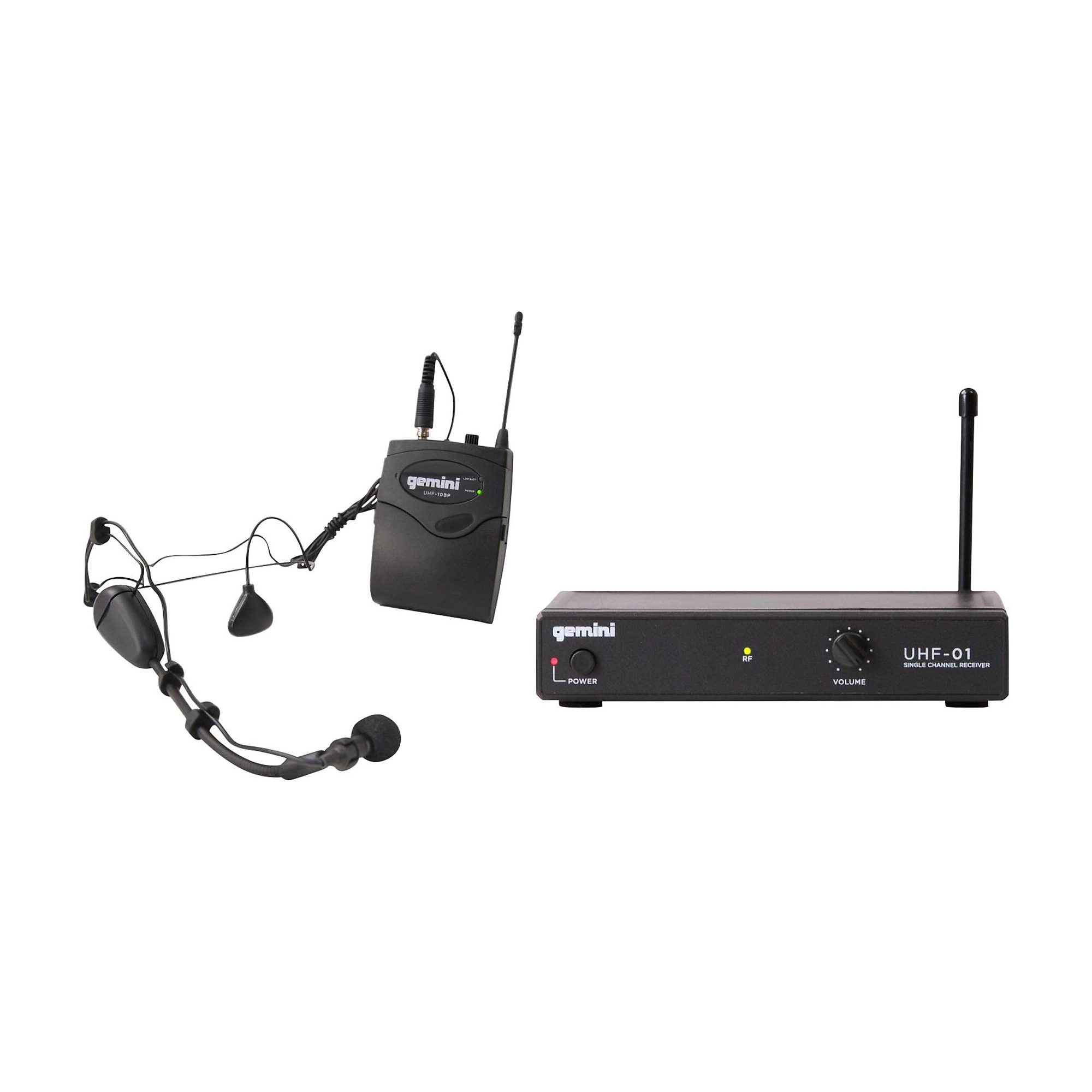 Gemini UHF-01HL Wireless Headset/Lavalier Combo System F1